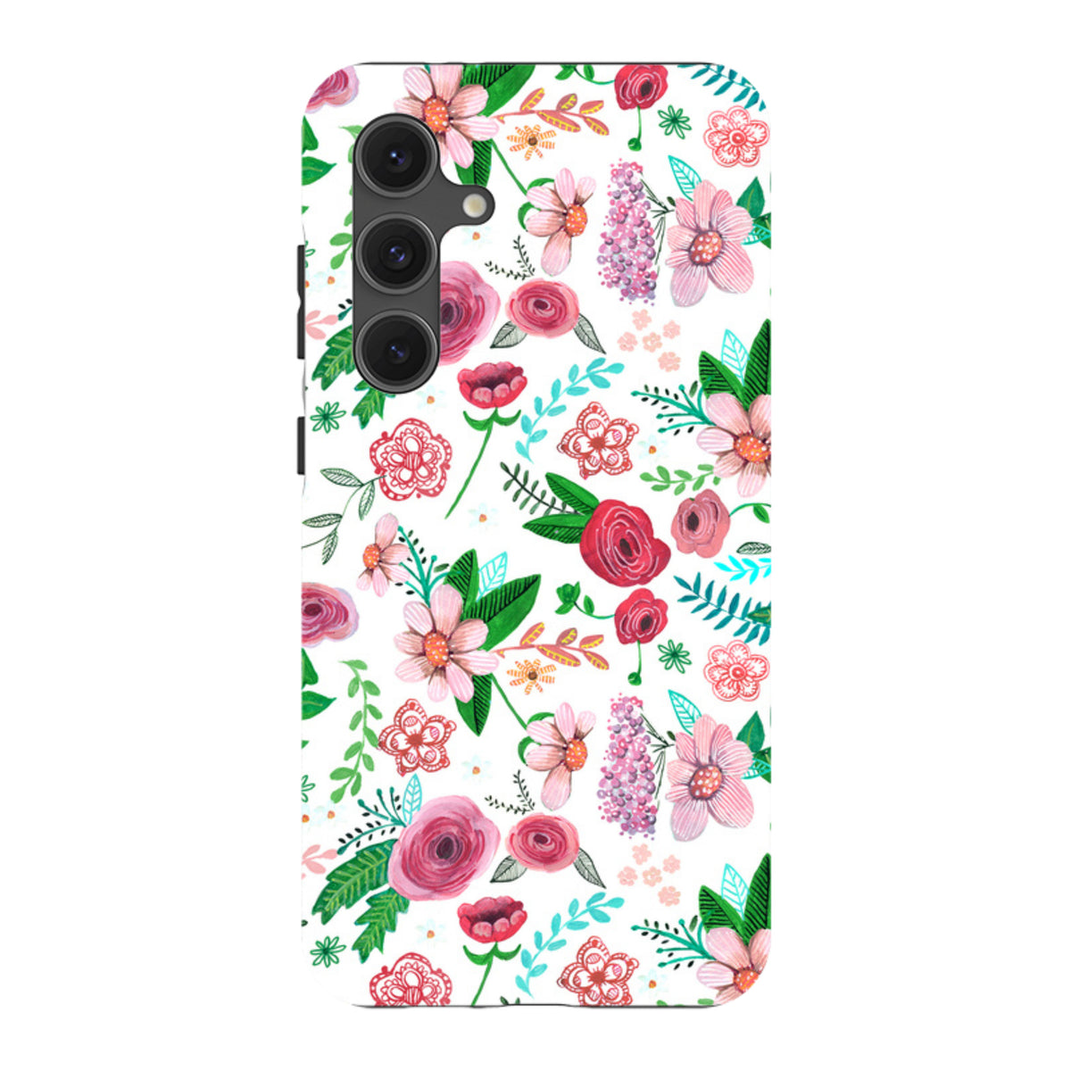 Samsung Tough Case – Weißes Blumenmuster von Caroline Bonne Muller