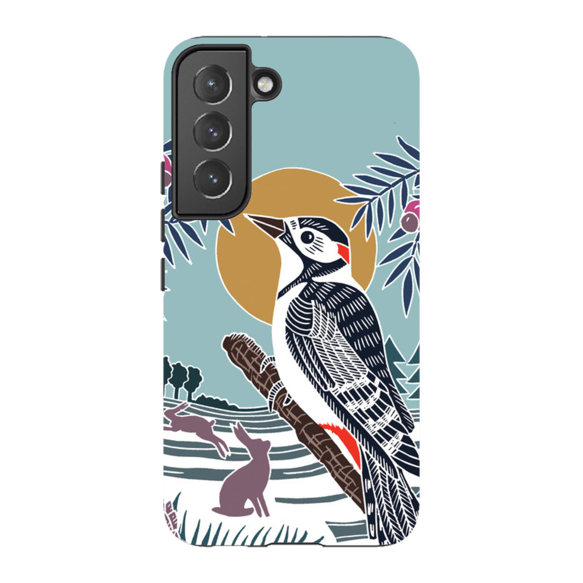 Samsung Tough Case - Woodpecker Brown By Kate Heiss