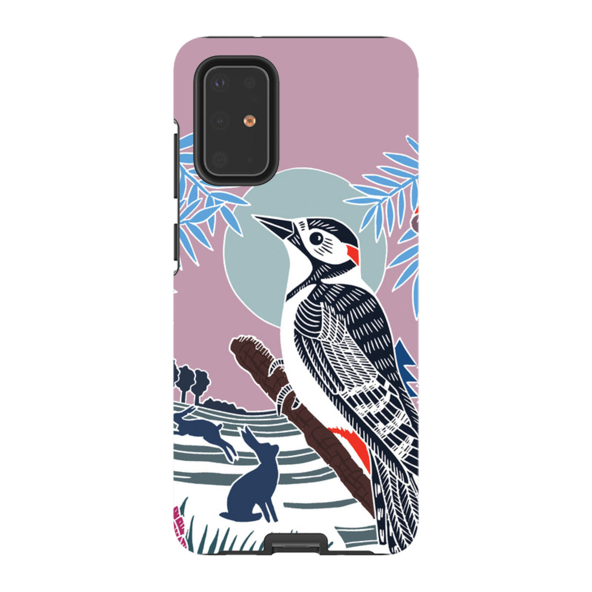 Samsung Tough Case - Woodpecker Pale By Kate Heiss
