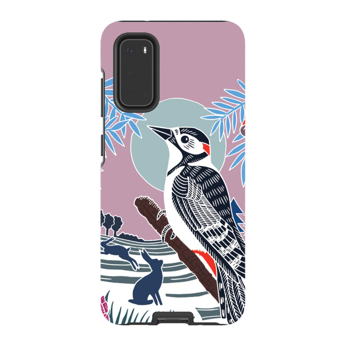 Samsung Tough Case - Woodpecker Pale By Kate Heiss