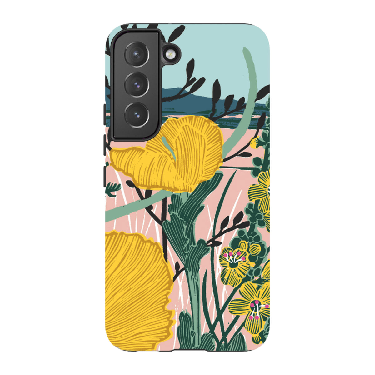Samsung Tough Case - Yellow Poppies By Kate Heiss