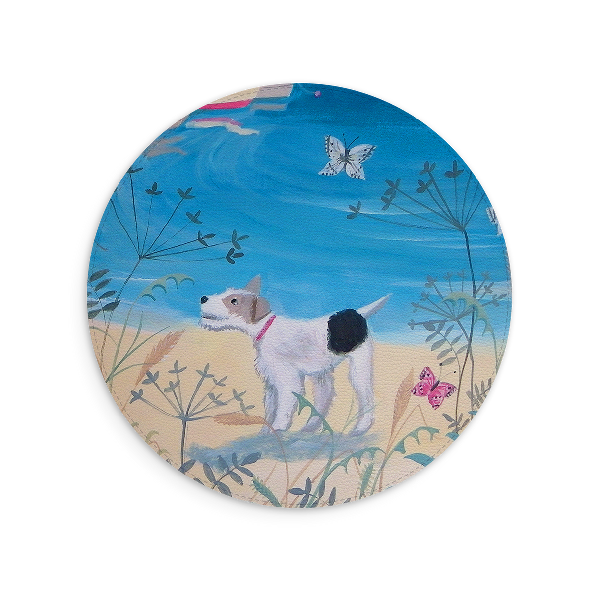 Seaside Dog Mouse Mat By Mary Stubberfield