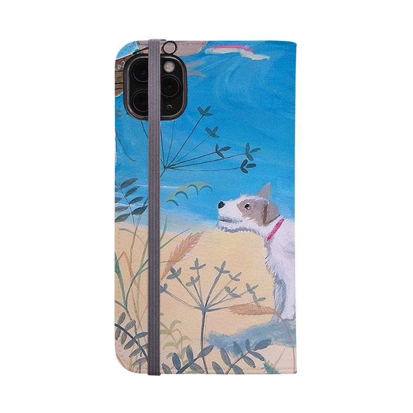 Seaside Dog Wallet Case By Mary Stubberfield