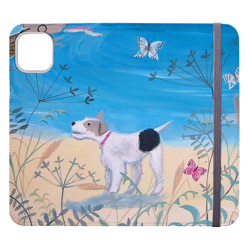 Hund am Meer Brieftaschen-Hülle von Mary Stubberfield