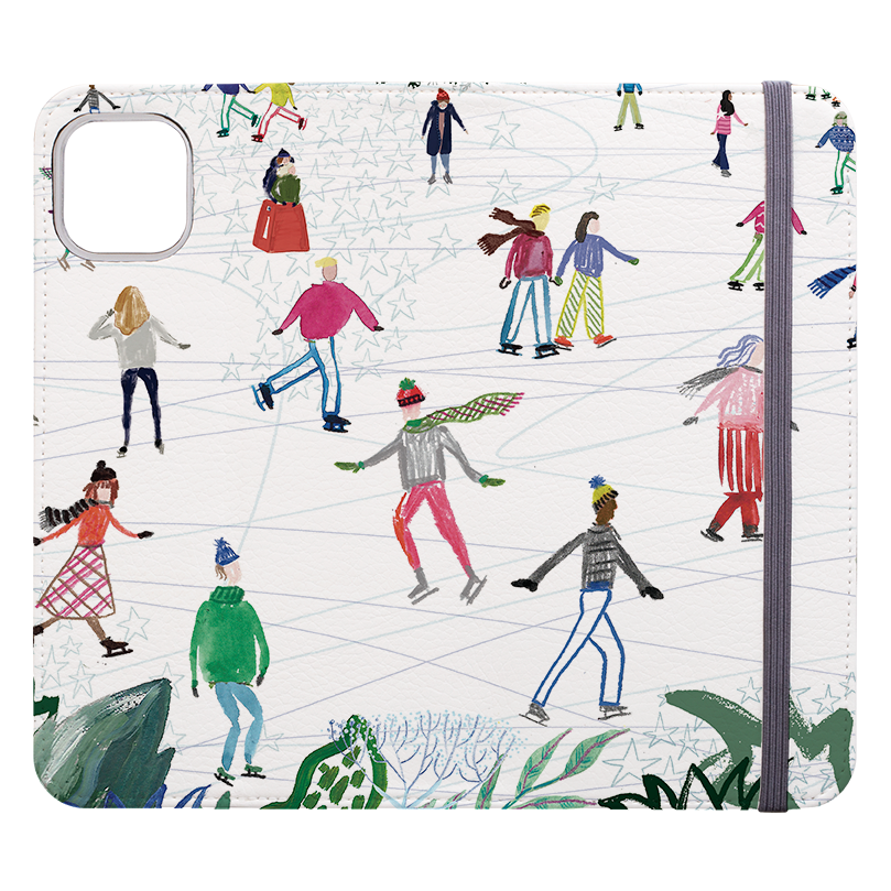 Skating At Somerset House Brieftaschenhülle von Emma Frances Grant