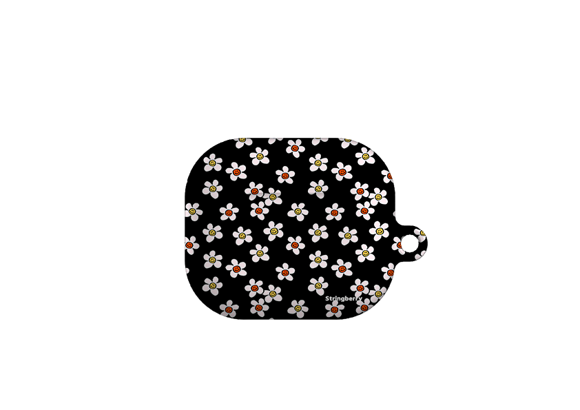 Smiley Black Airpod Case Gen 3