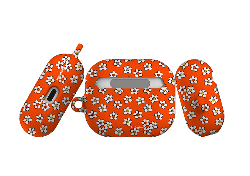 Smiley Orange Airpod Case Gen 3