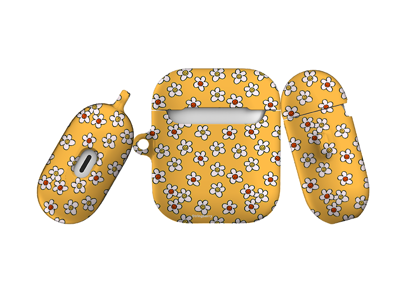 Smiley Yellow Airpod Case ( Gen 1 & 2 )