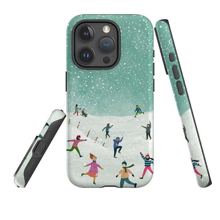 iPhone Tough Case - Snowball Fight By Katherine Quinn