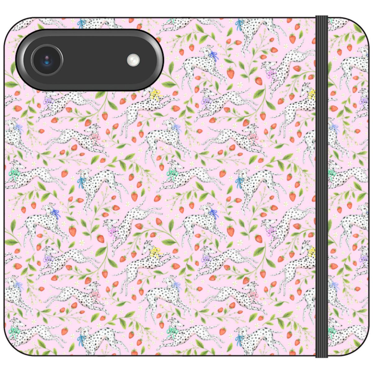Spots and Strawbs Wallet Case By Catherine Rowe