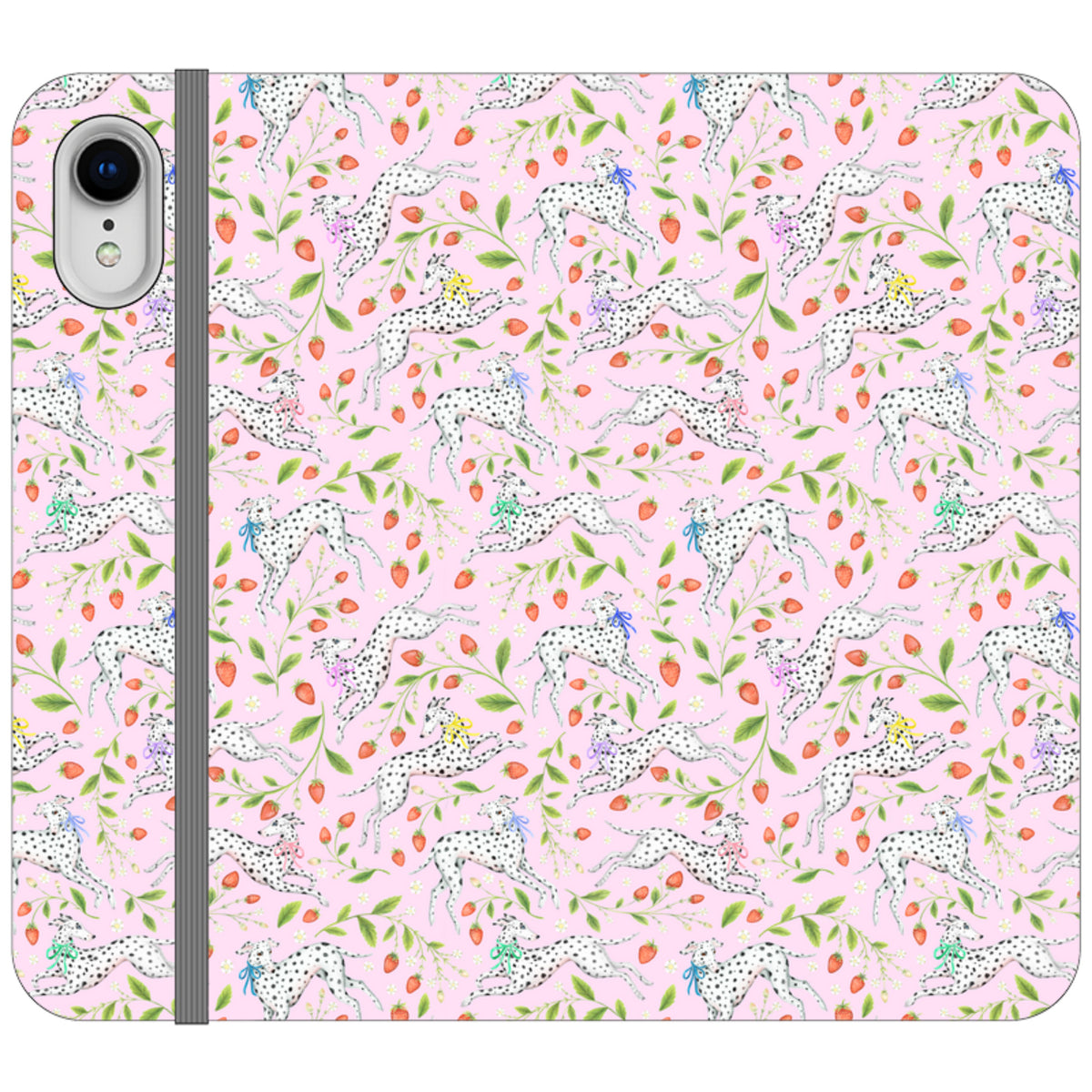 Spots and Strawbs Wallet Case By Catherine Rowe