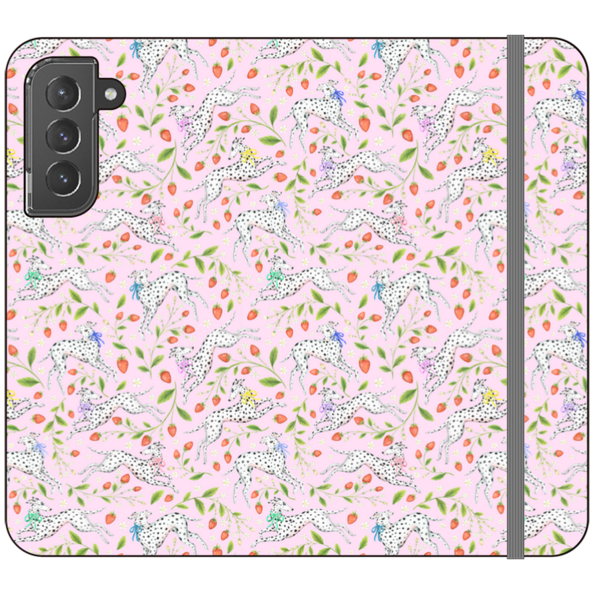 Spots and Strawbs Wallet Case By Catherine Rowe