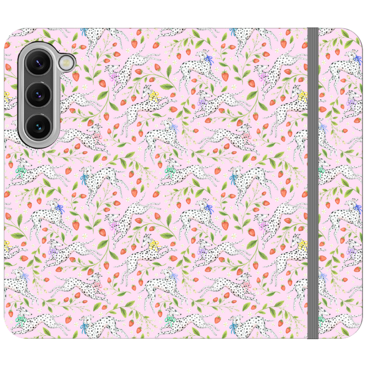 Spots and Strawbs Wallet Case By Catherine Rowe