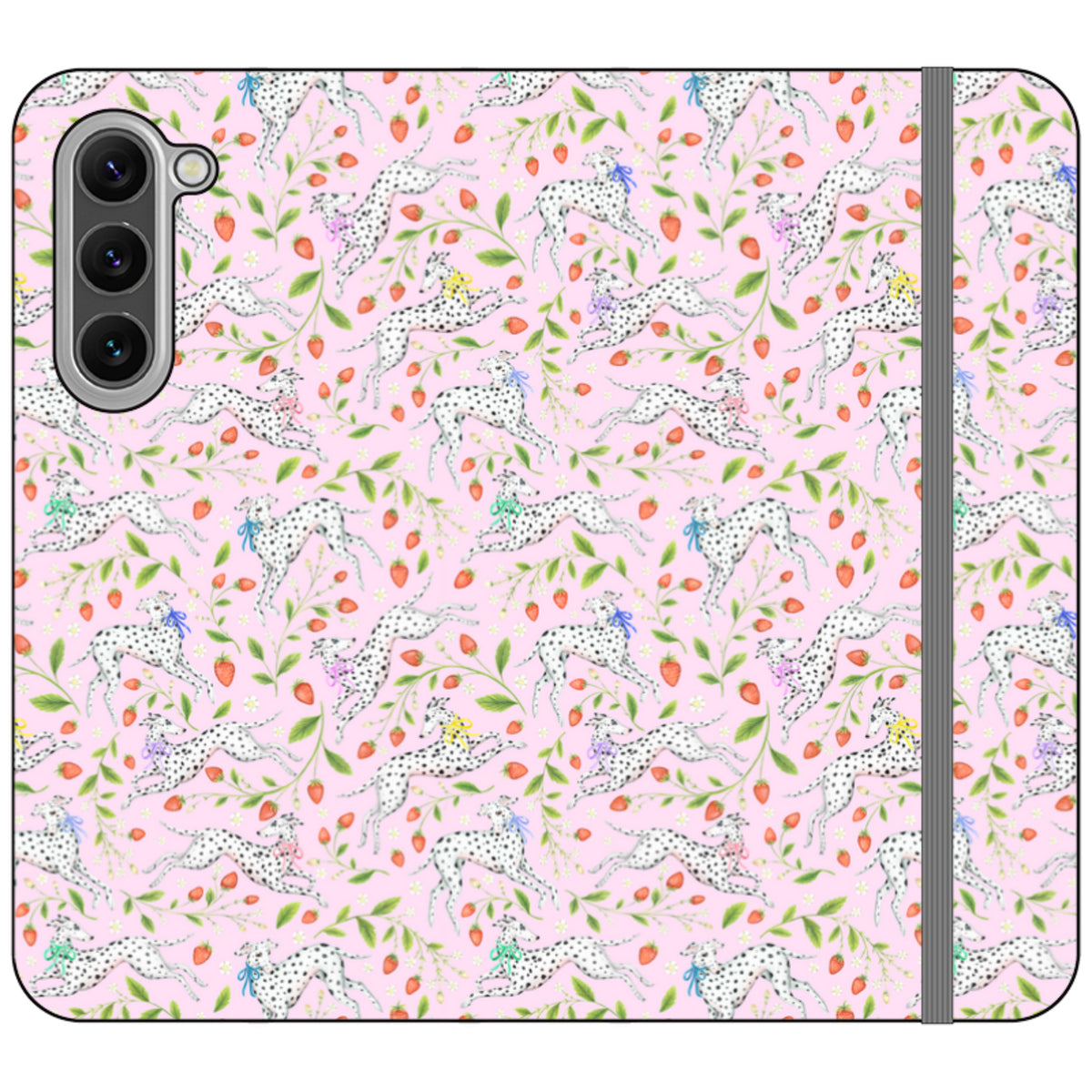 Spots and Strawbs Wallet Case By Catherine Rowe