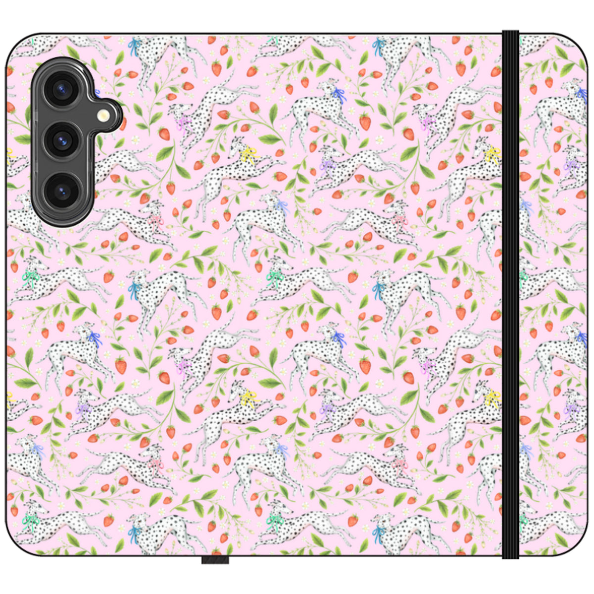Spots and Strawbs Wallet Case By Catherine Rowe