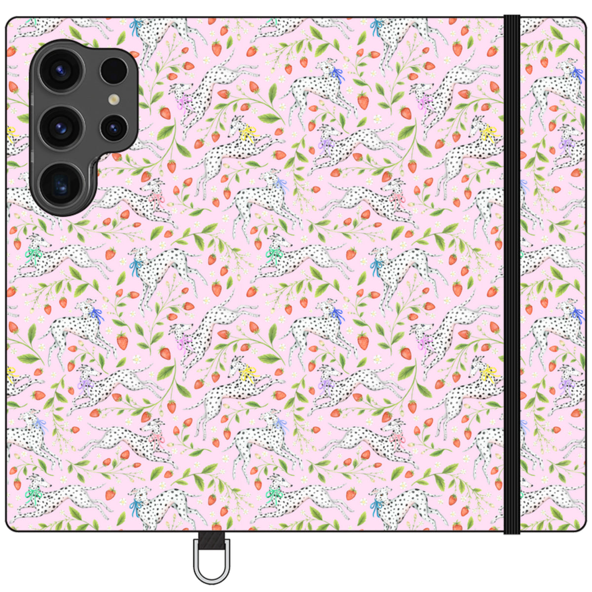 Spots and Strawbs Wallet Case By Catherine Rowe