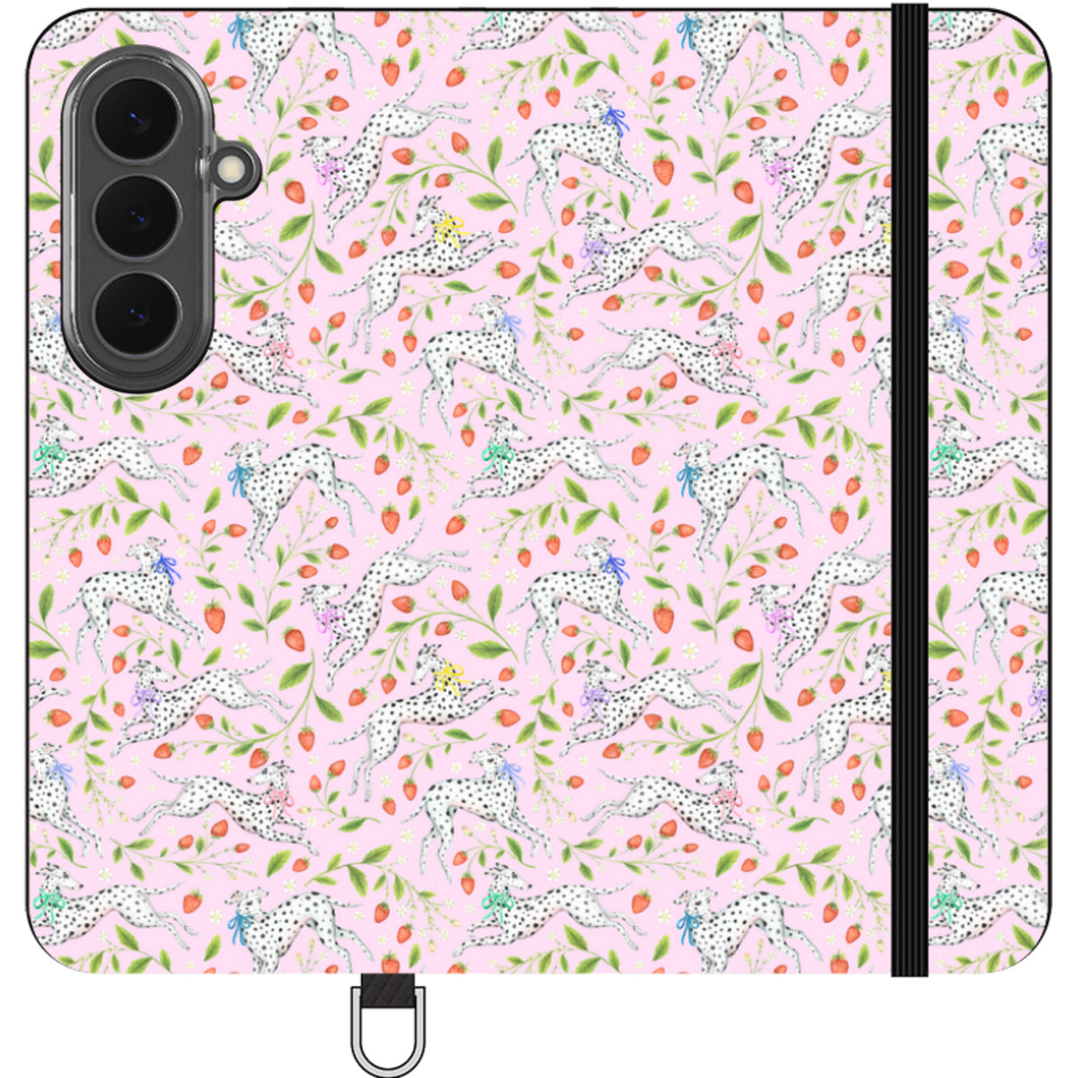 Spots and Strawbs Wallet Case By Catherine Rowe