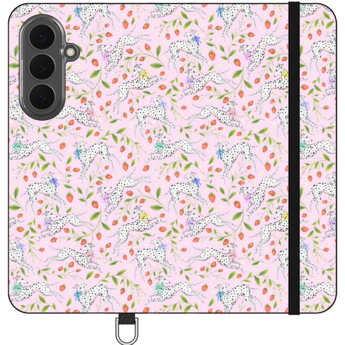 Spots and Strawbs Wallet Case By Catherine Rowe