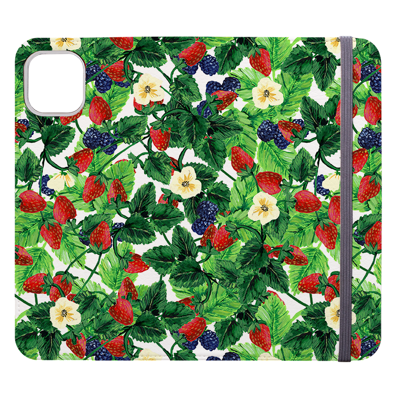 Strawberries III Wallet Case By Abby Jacobs