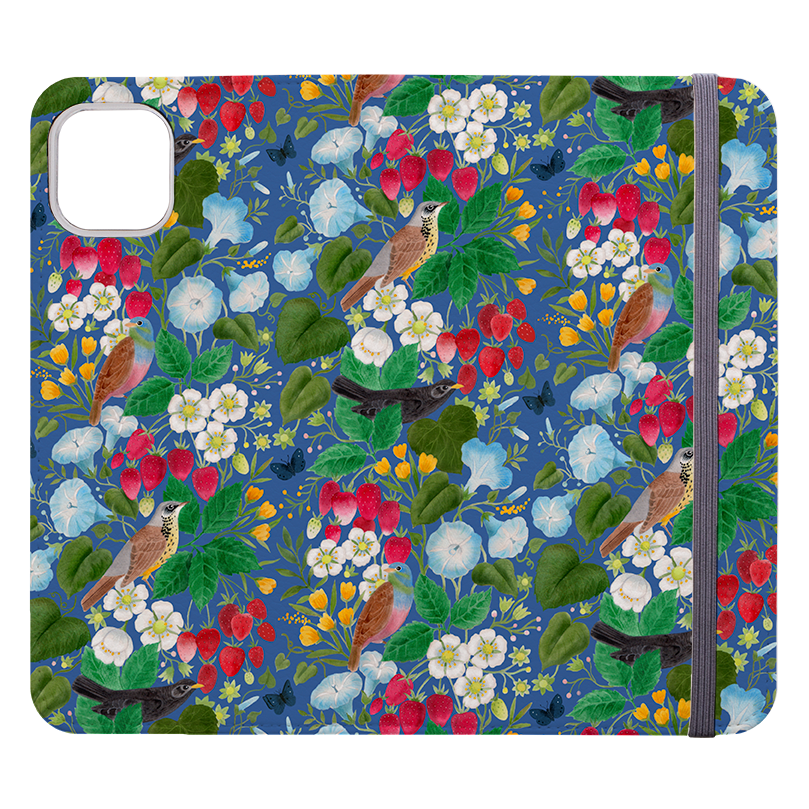 Strawberry Thief Wallet Case By Bex Parkin