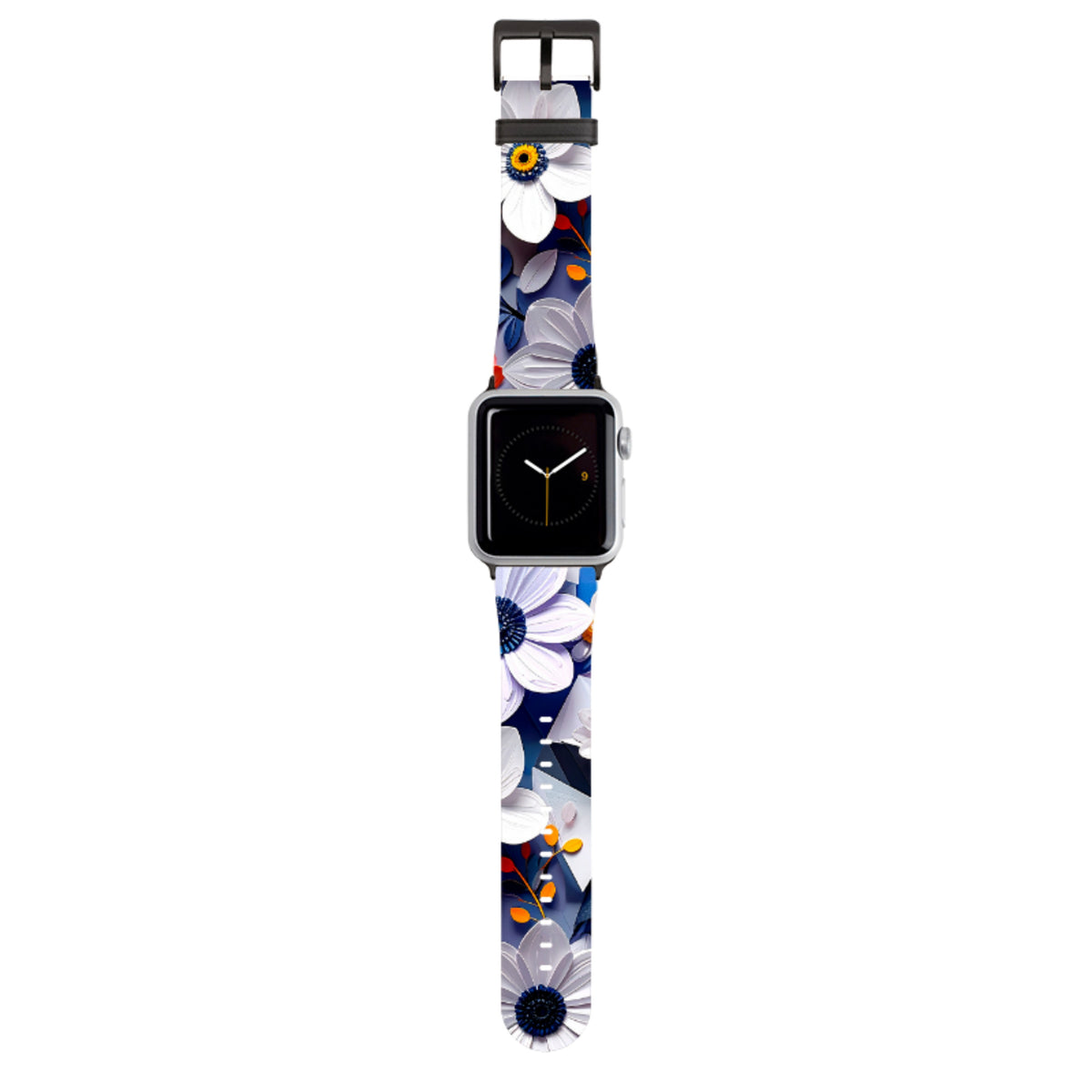 Sommerblaue Blumenmuster Apple Watch Armband