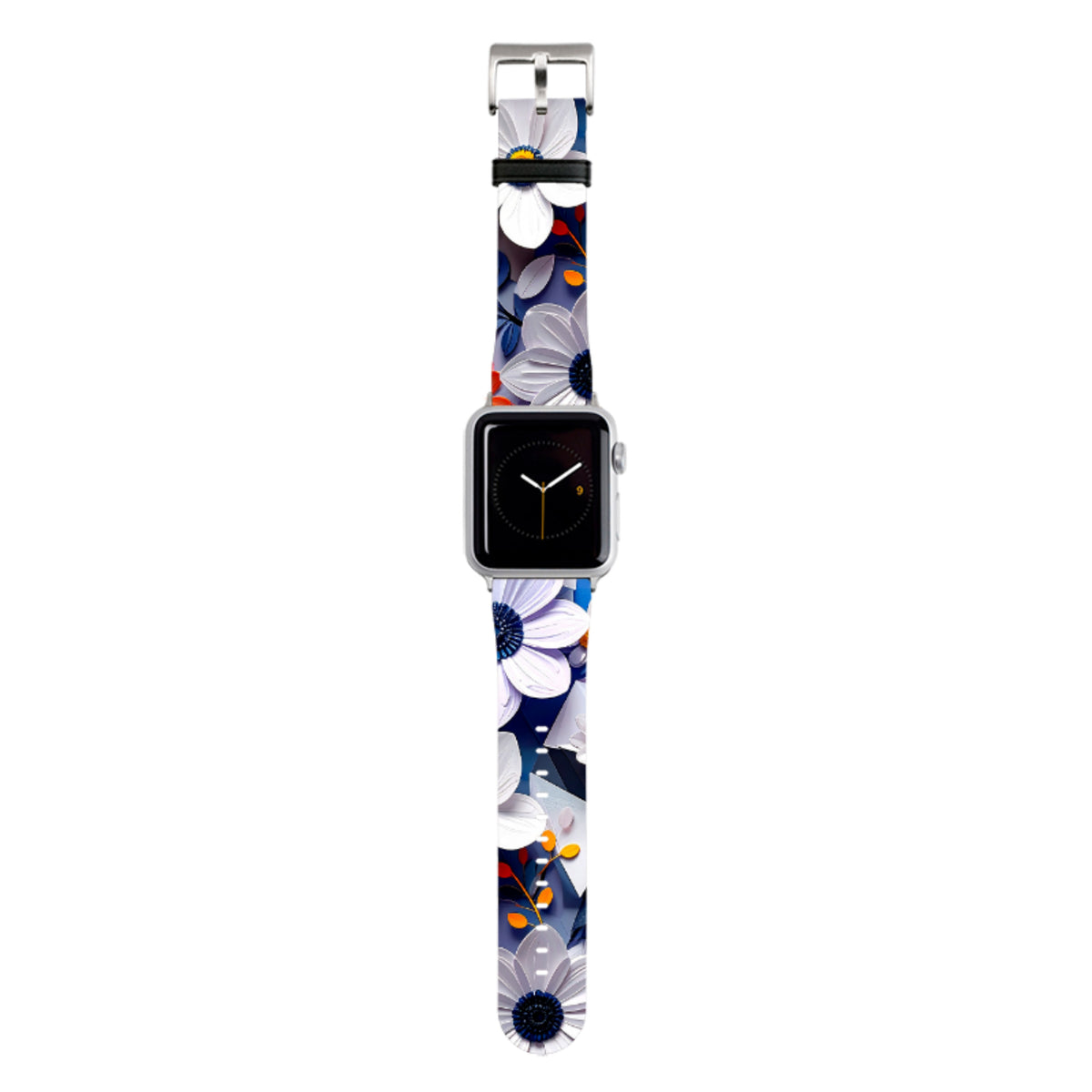 Sommerblaue Blumenmuster Apple Watch Armband