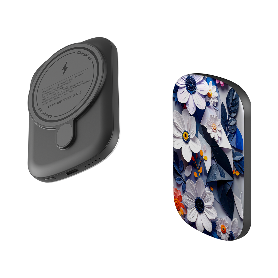 MagSafe Power Bank - Summer Blue Florals