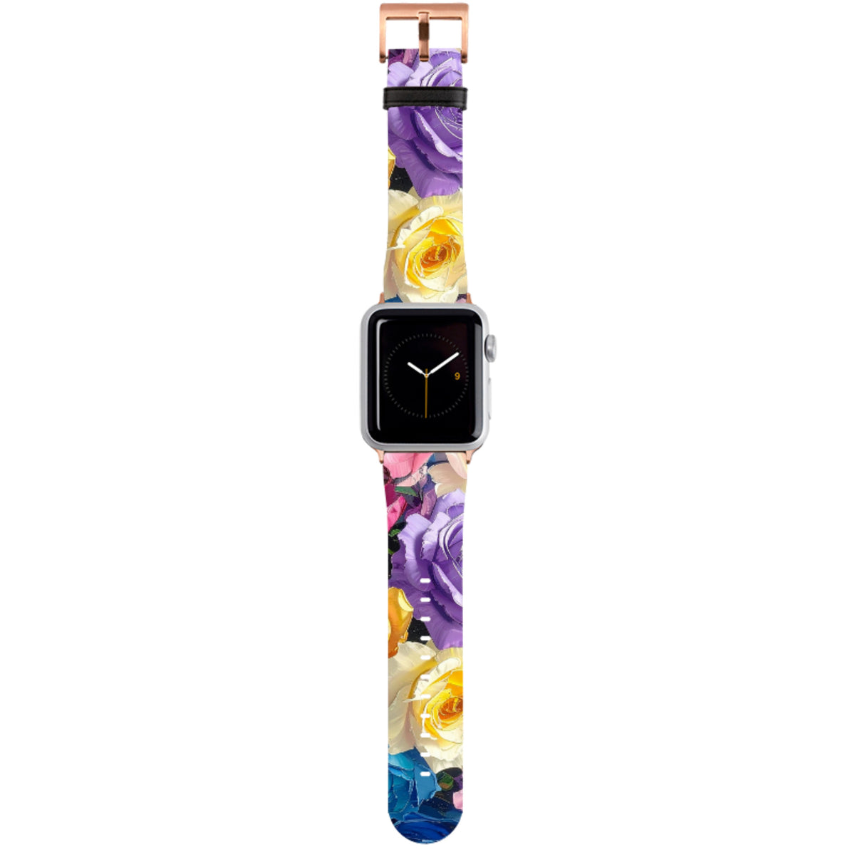 Apple Watch Armband mit Sommerblumen-Vergissmeinnicht-Motiv