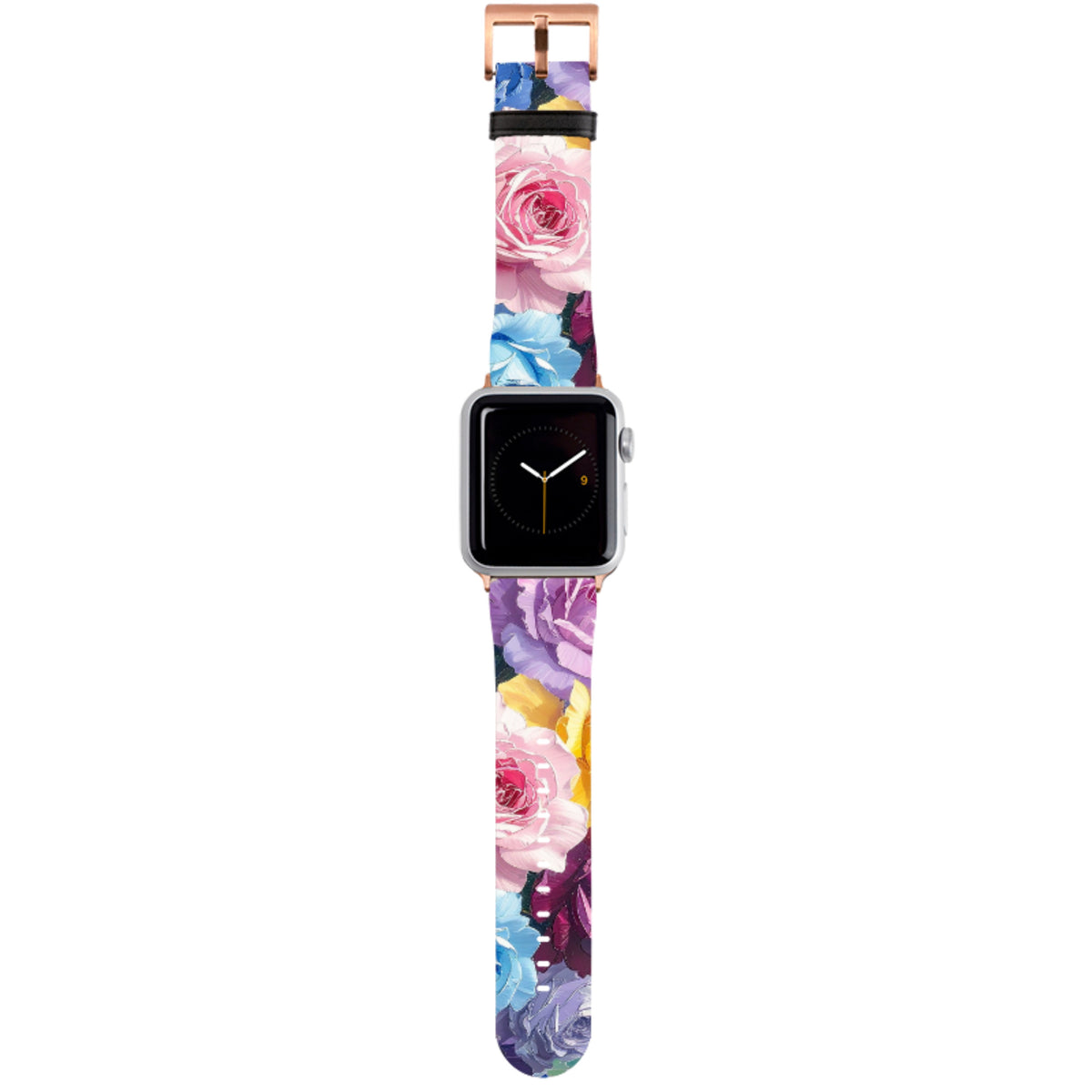 Apple Watch Armband mit Sommerblumen und Rosen