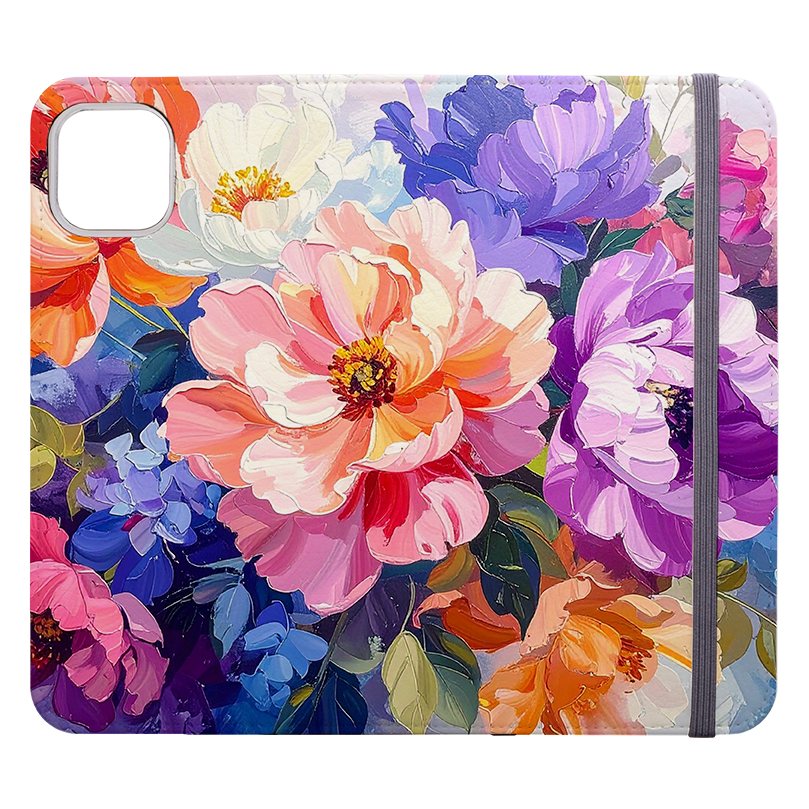 Summer Velvet Floral Wallet Case