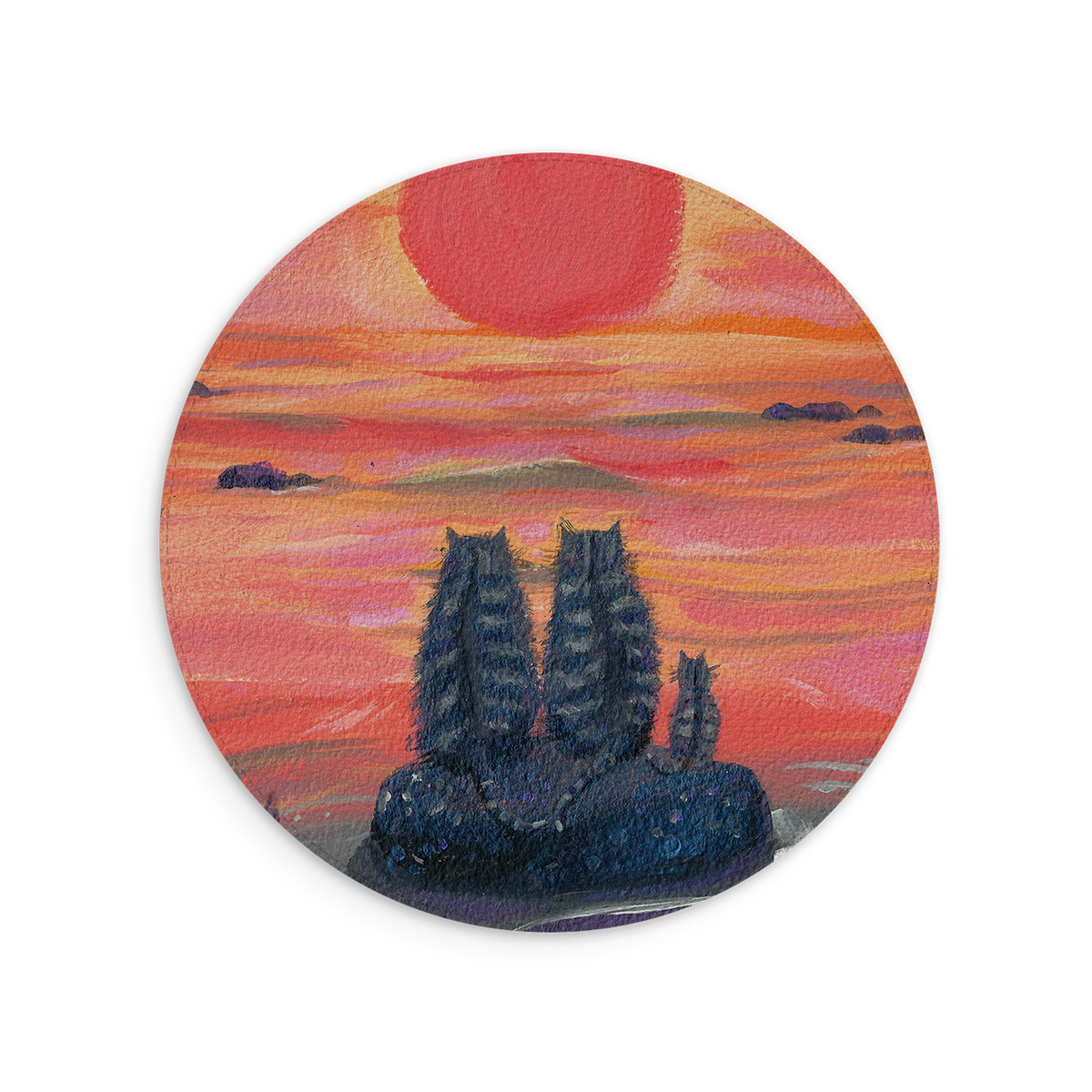 Sunset Cats Mouse Mat By Mary Stubberfield