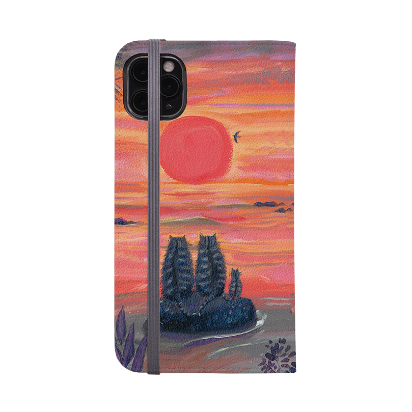 Sunset Cats Wallet Case By Mary Stubberfield