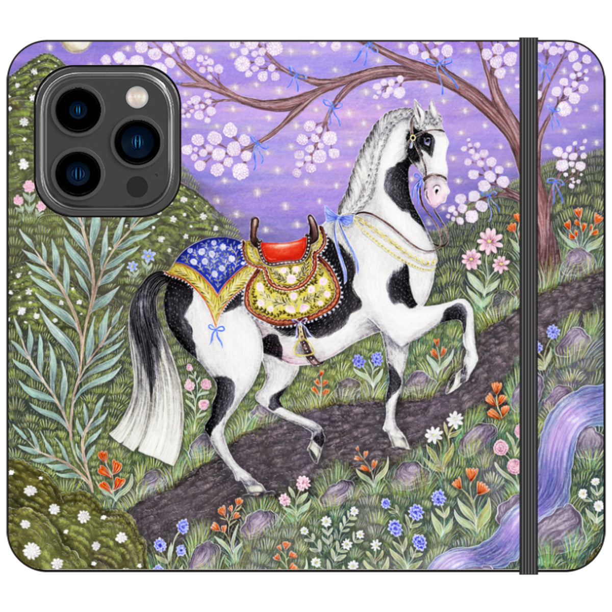 Sunset Steed Wallet Case By Catherine Rowe