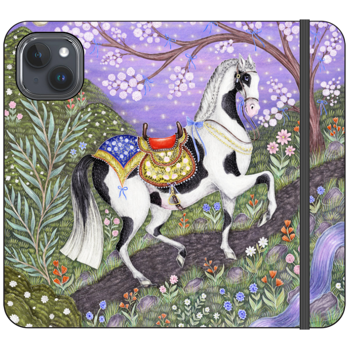 Sunset Steed Wallet Case By Catherine Rowe