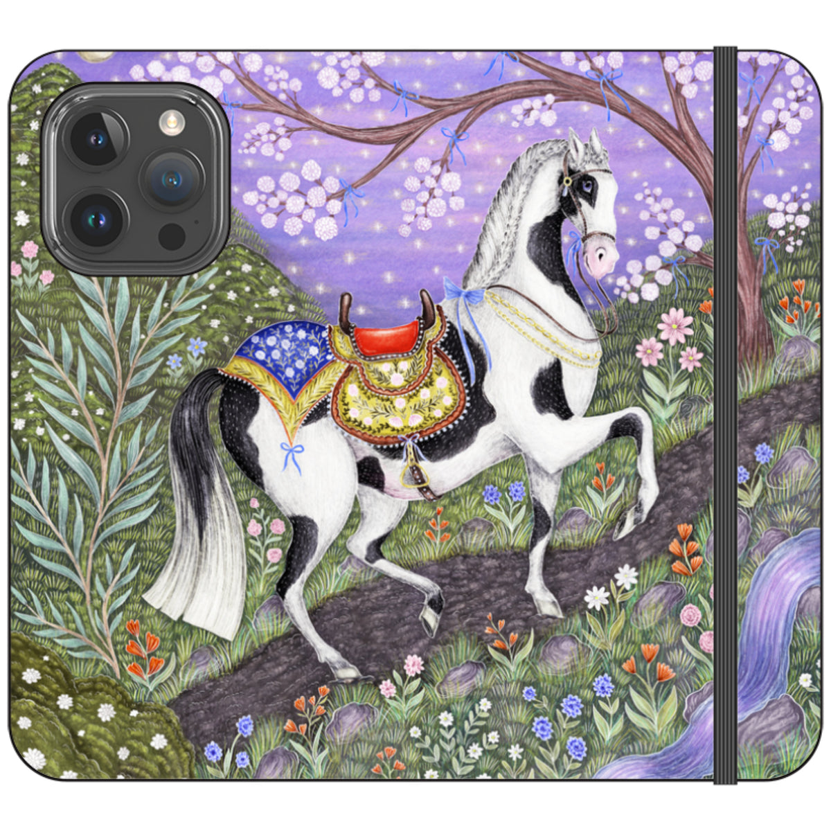 Sunset Steed Wallet Case By Catherine Rowe