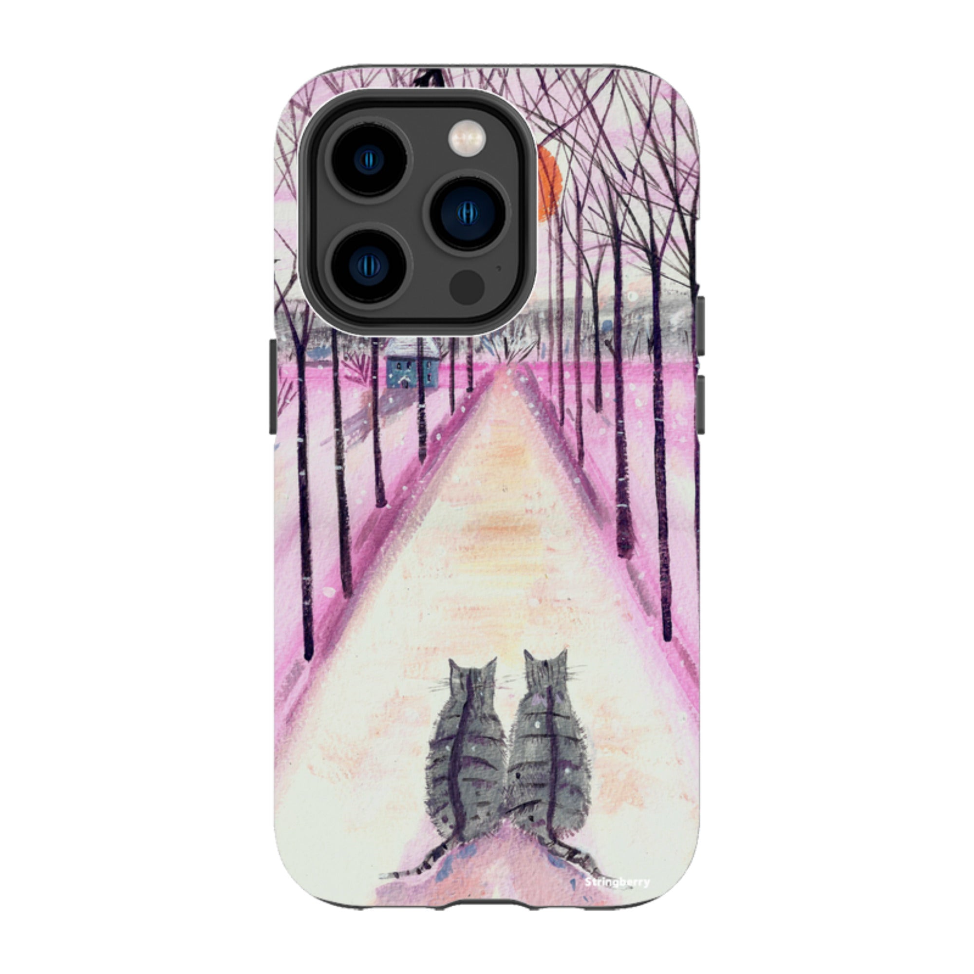 iPhone Tough Case - Winter Cats By Mary Stubberfield