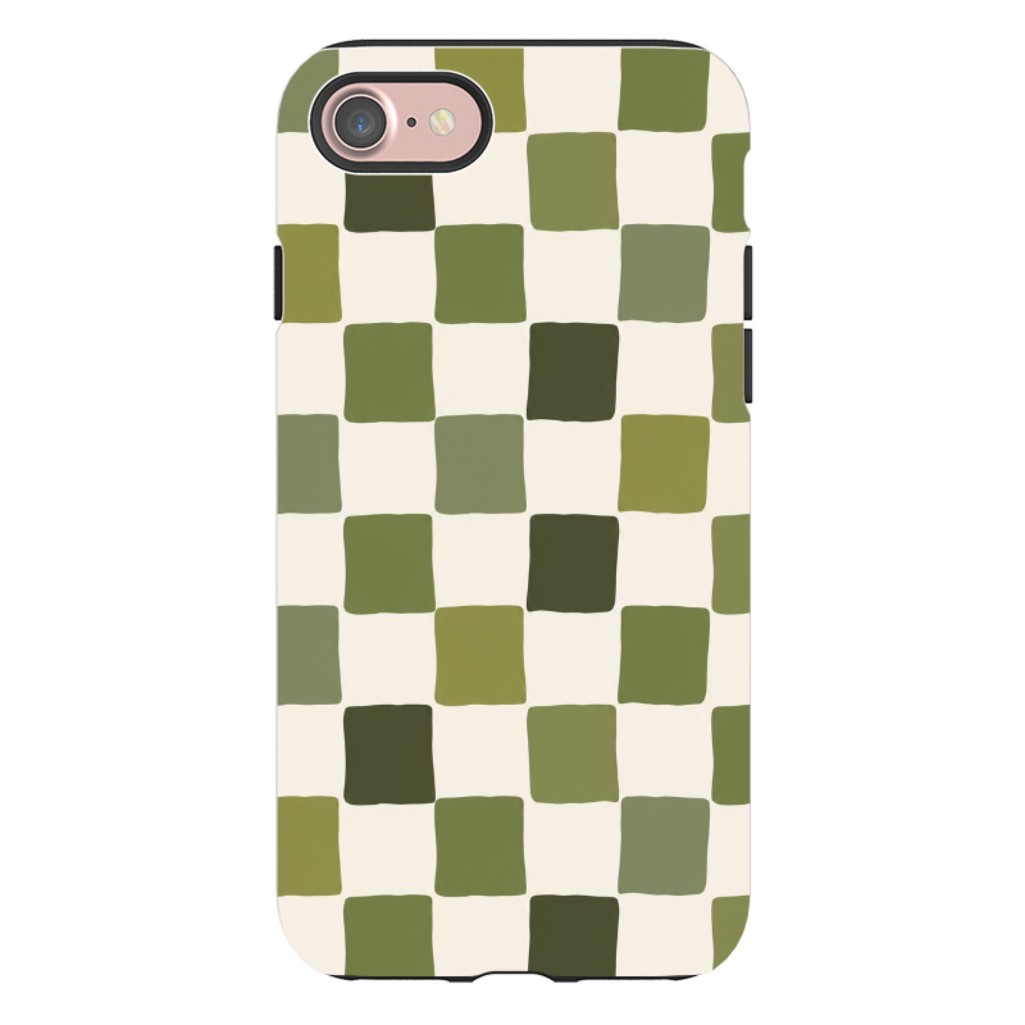 iPhone Tough Case - Green Checkerboard