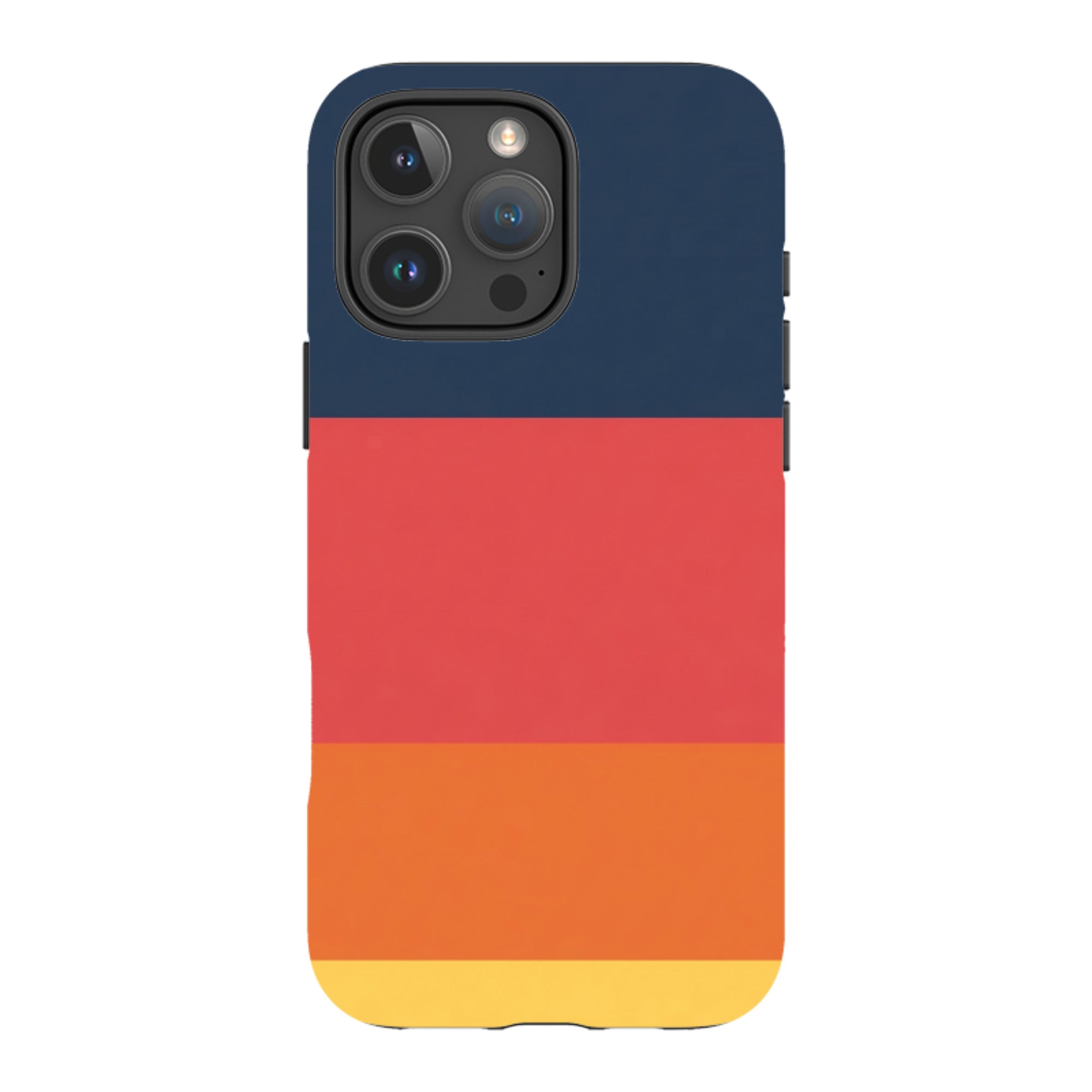 iPhone Tough Case - Navy Blue & Orange Gingham