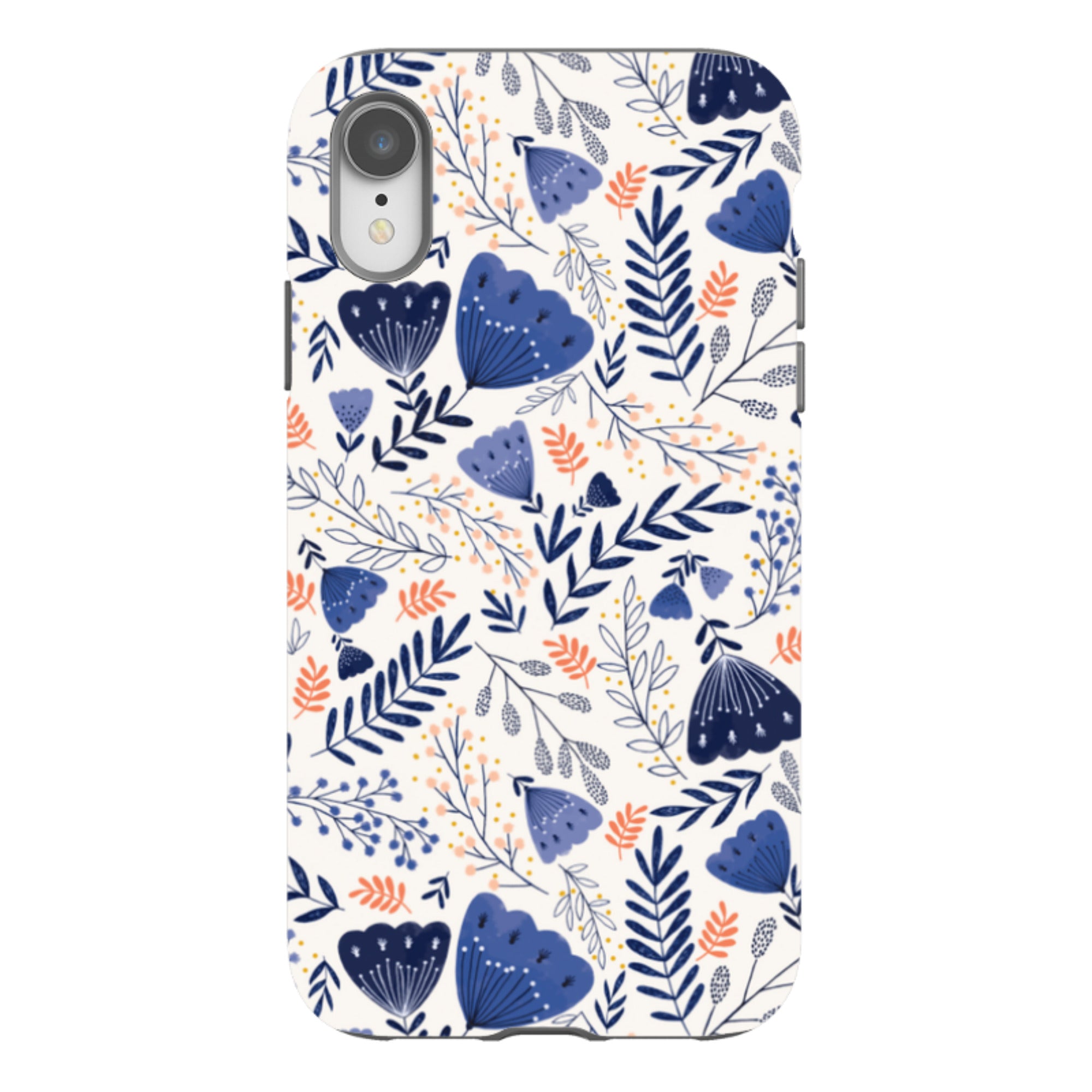 iPhone Tough Case - Blue Floral By Jade Mosinski