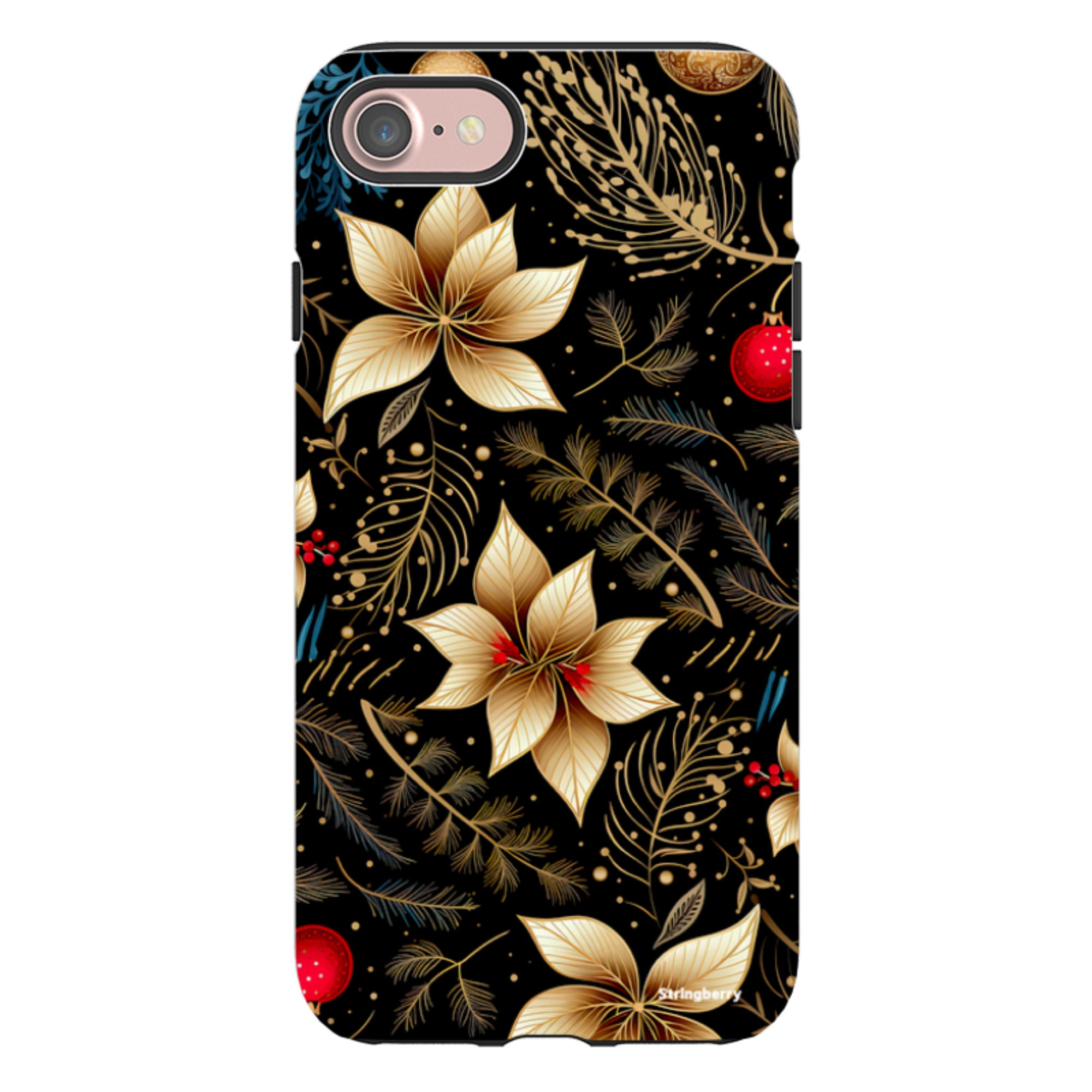 iPhone Tough Case - Golden Winter Floral