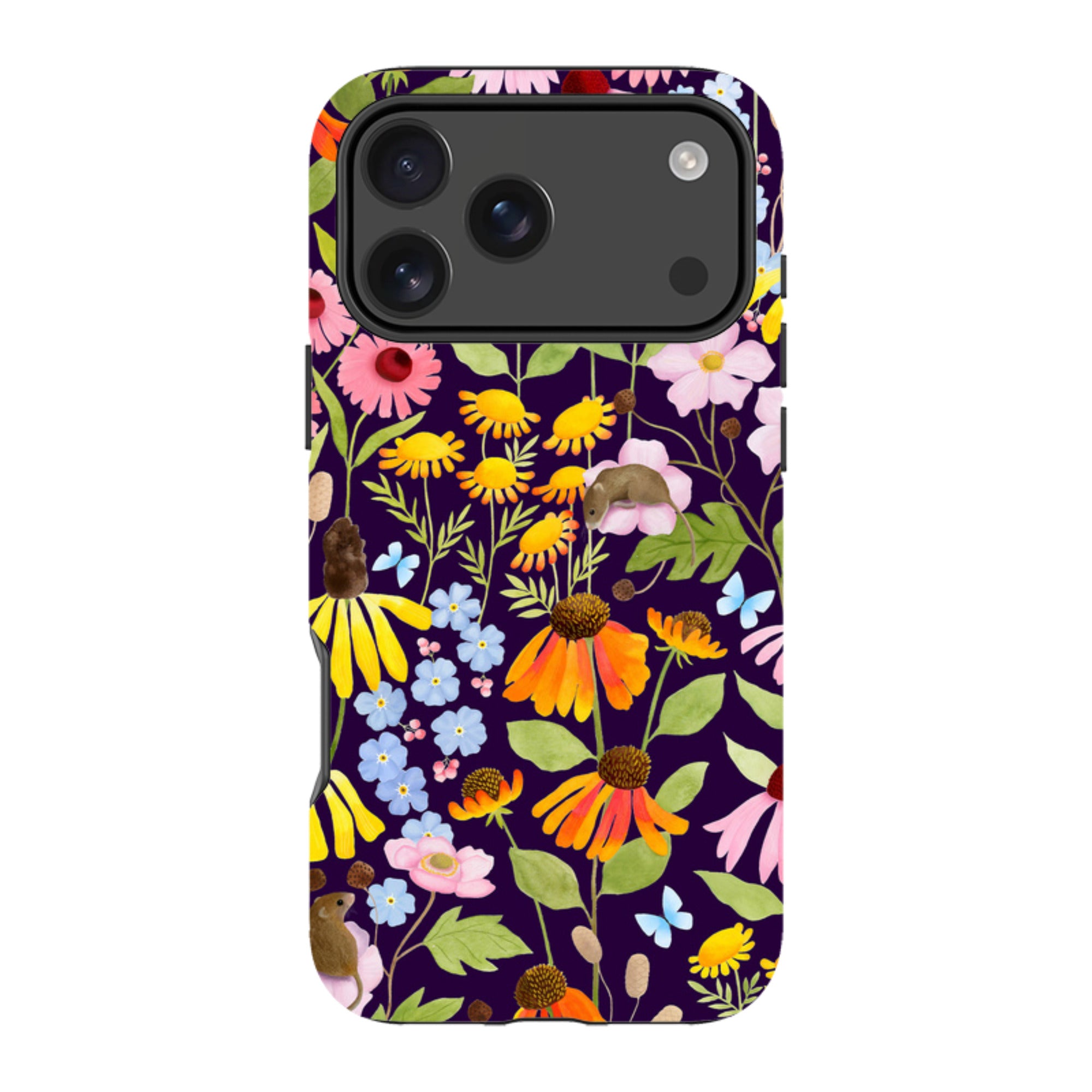 iPhone Tough Case - Mice And Wildflowers By Bex Parkin