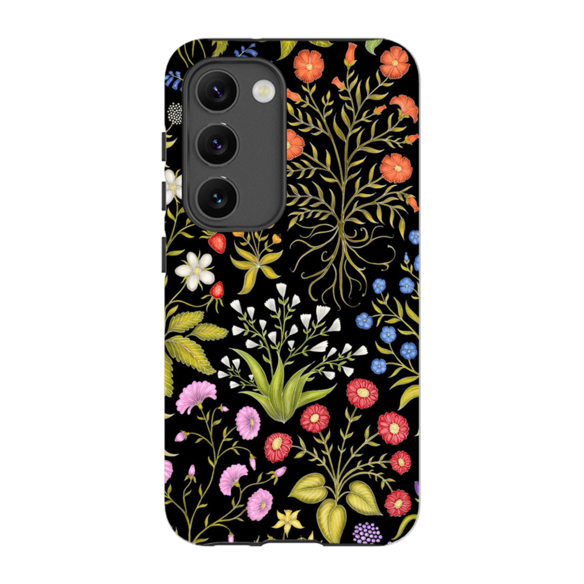 Samsung Tough Case - Fleurs Black By Catherine Rowe