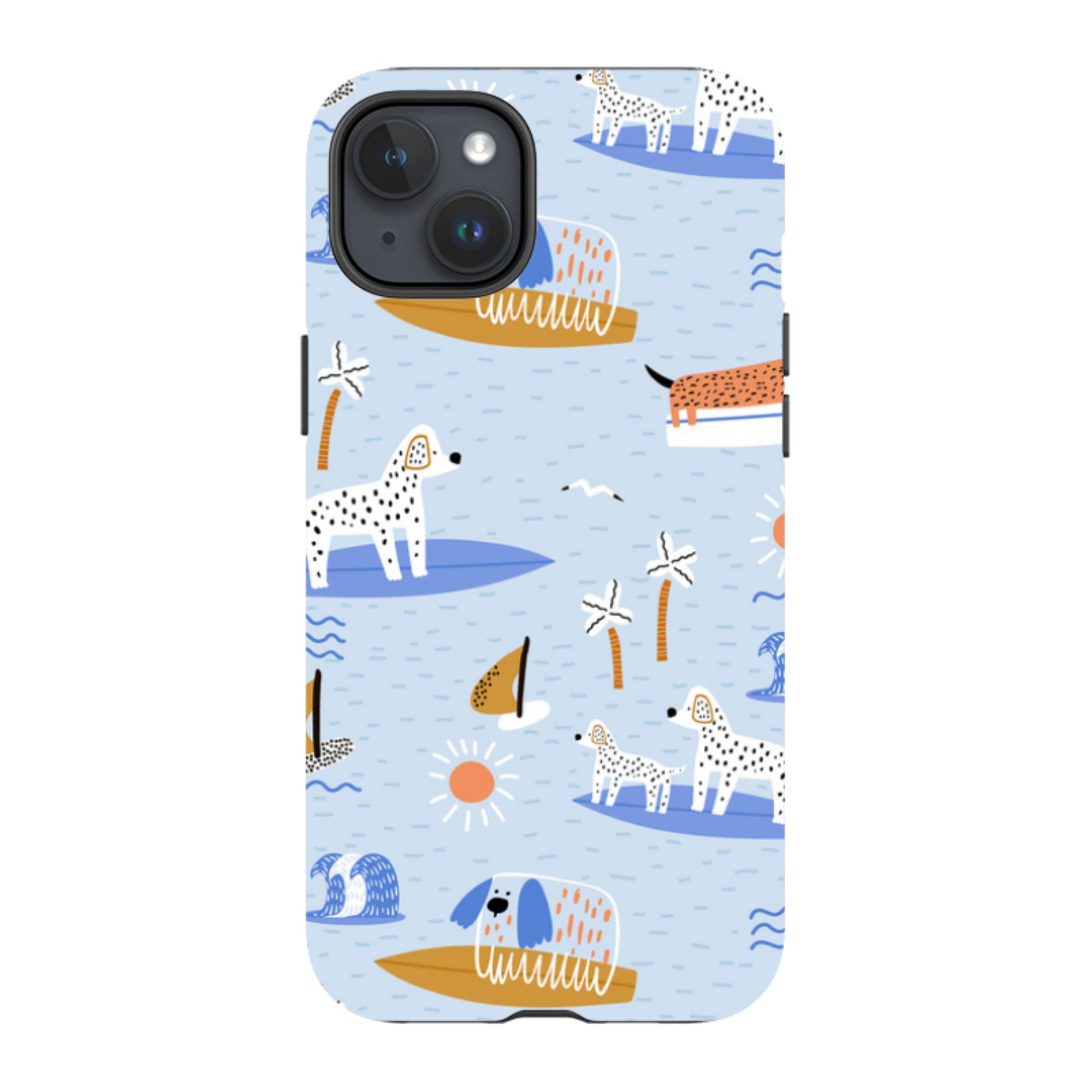 iPhone Tough Case - Surfing Dogs