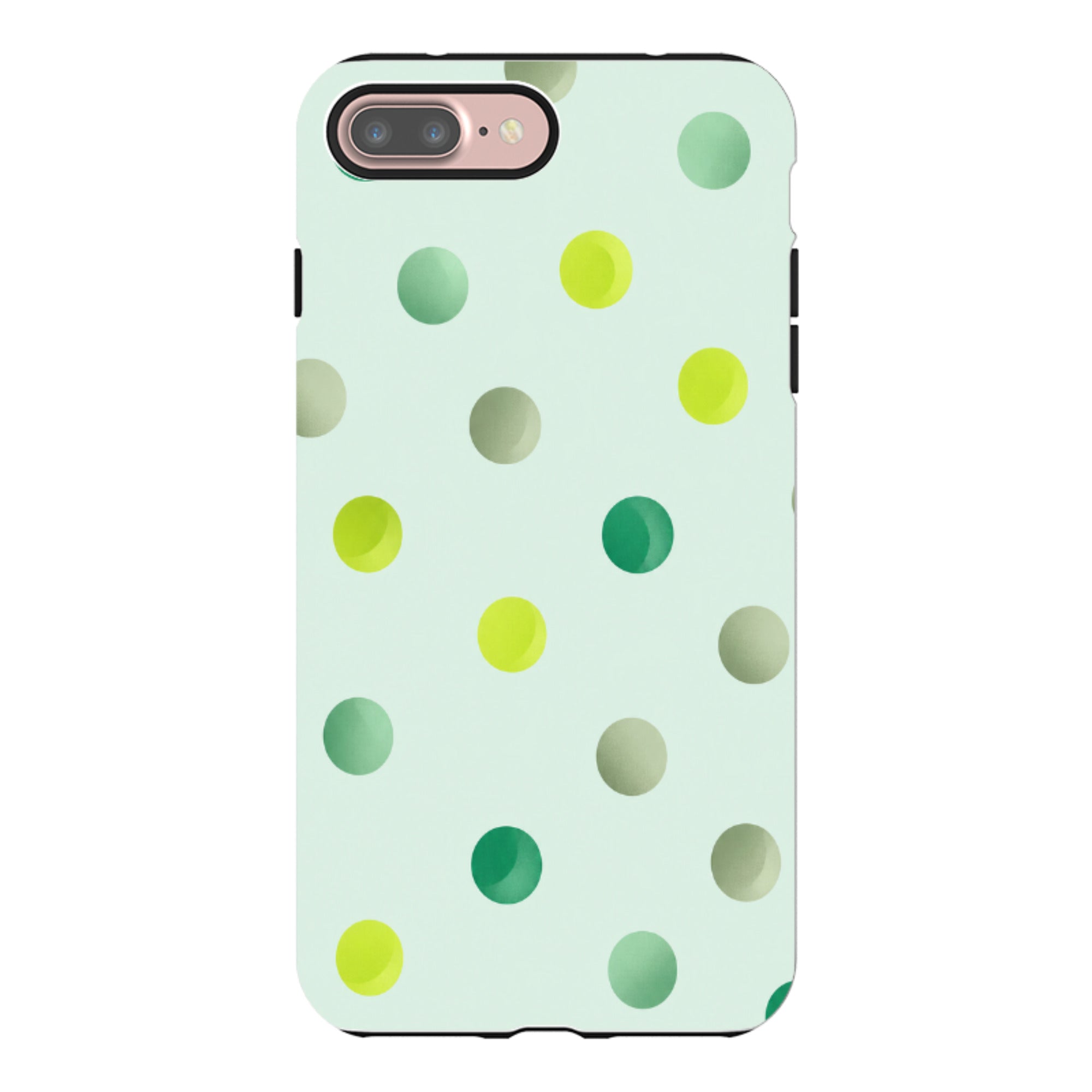 iPhone Tough Case - Mint Polka Dot