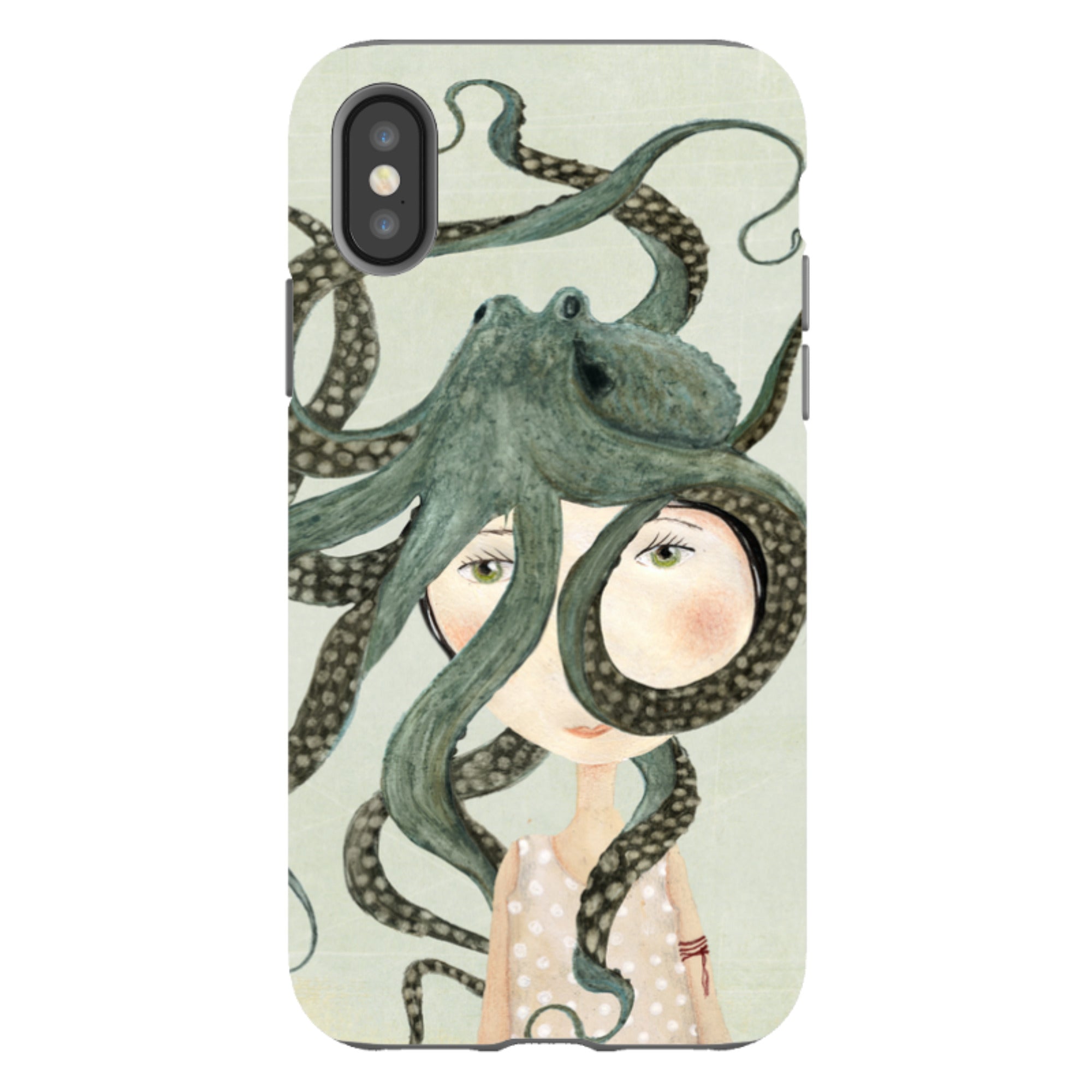iPhone Tough Case - Octopus Girl By Katherine Quinn