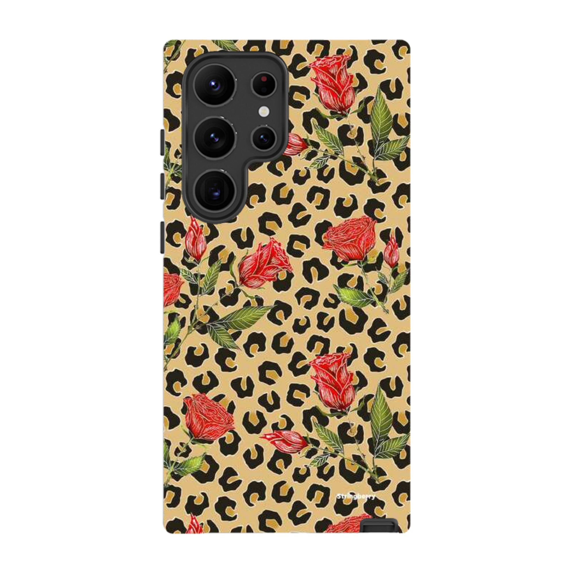 Samsung Tough Case - Leopard Print Rose Pattern By Catherine Rowe