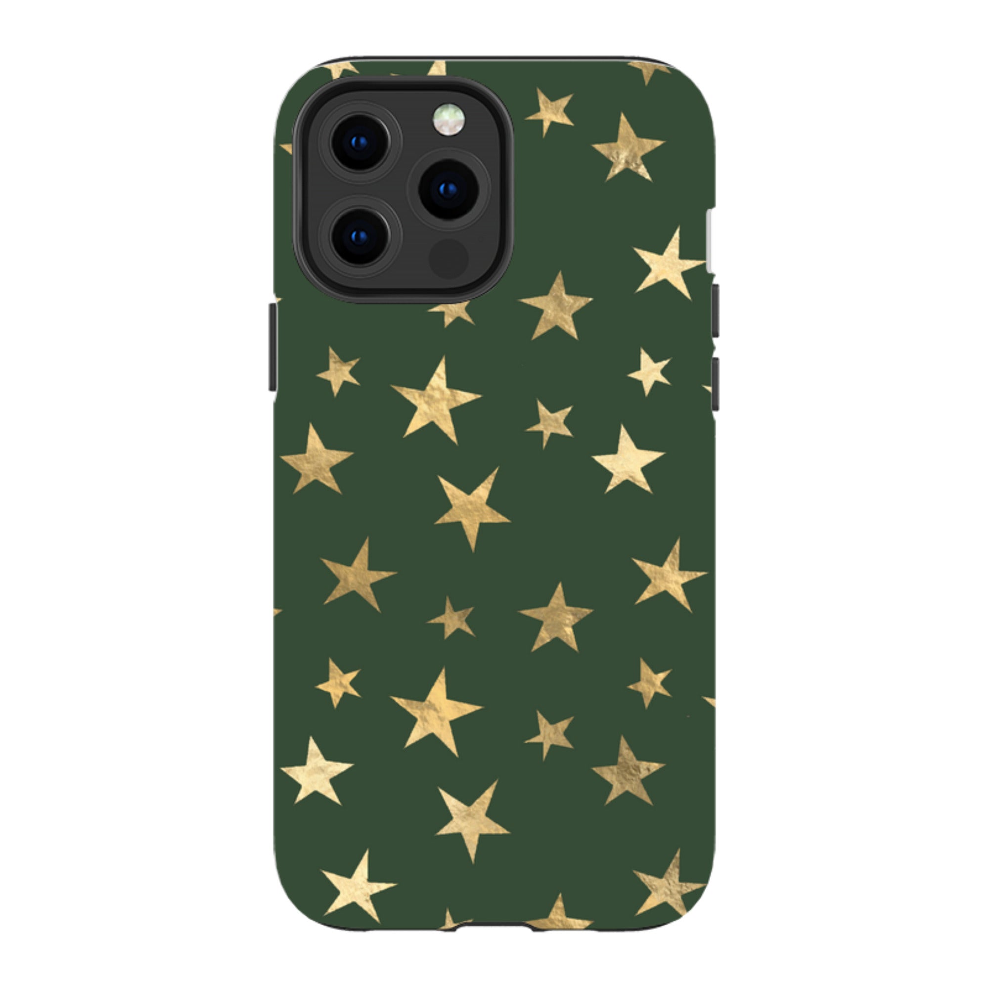 iPhone Tough Case - Green and Gold Stars