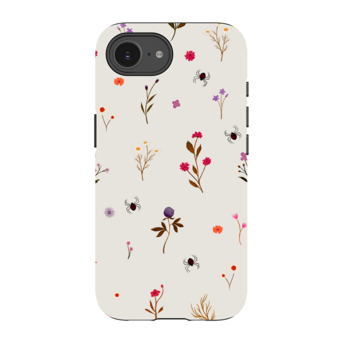 iPhone Tough Case - Florals and Spiders - Stone By Katherine Quinn