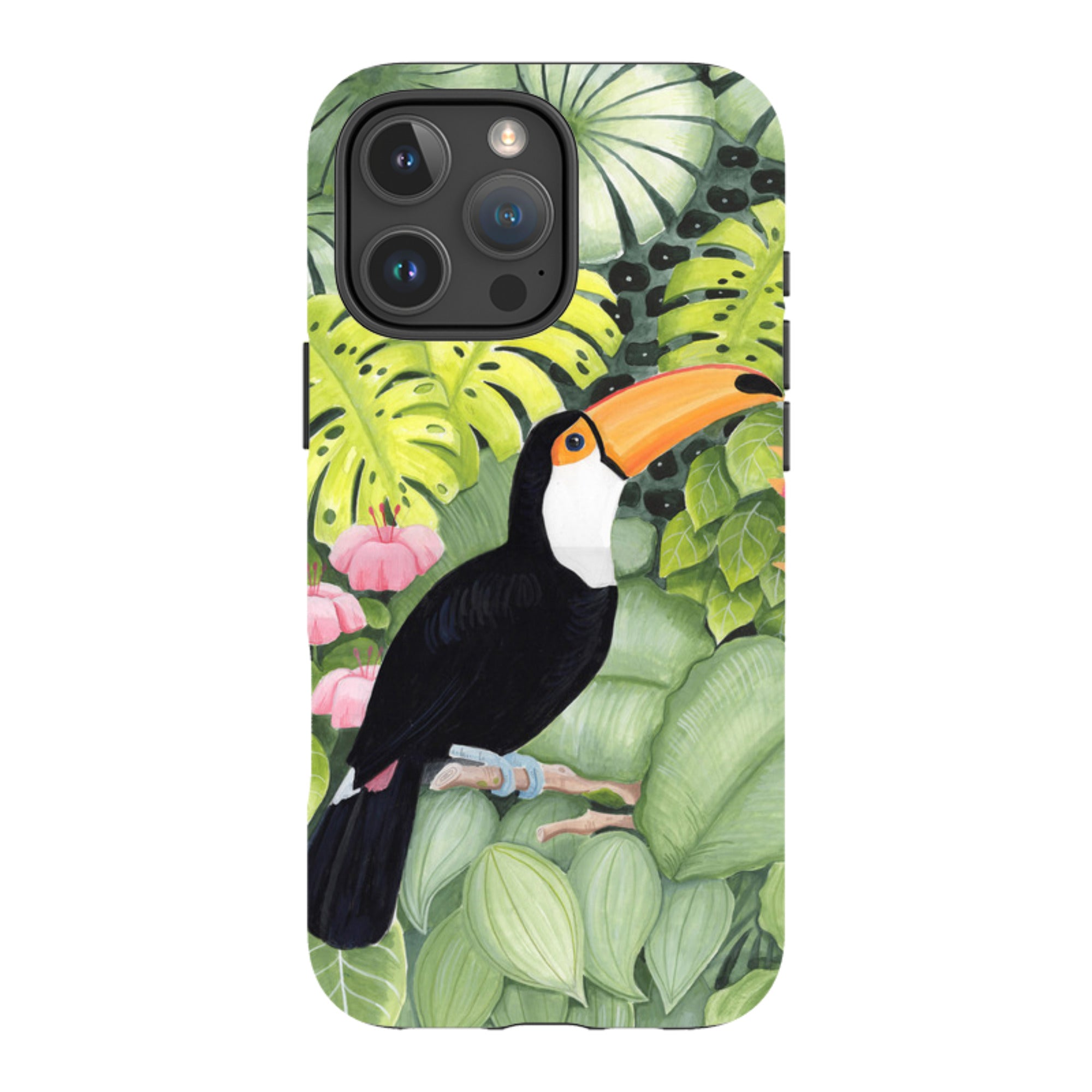 iPhone Tough Case - Toucan In Leaves By Bex Parkin