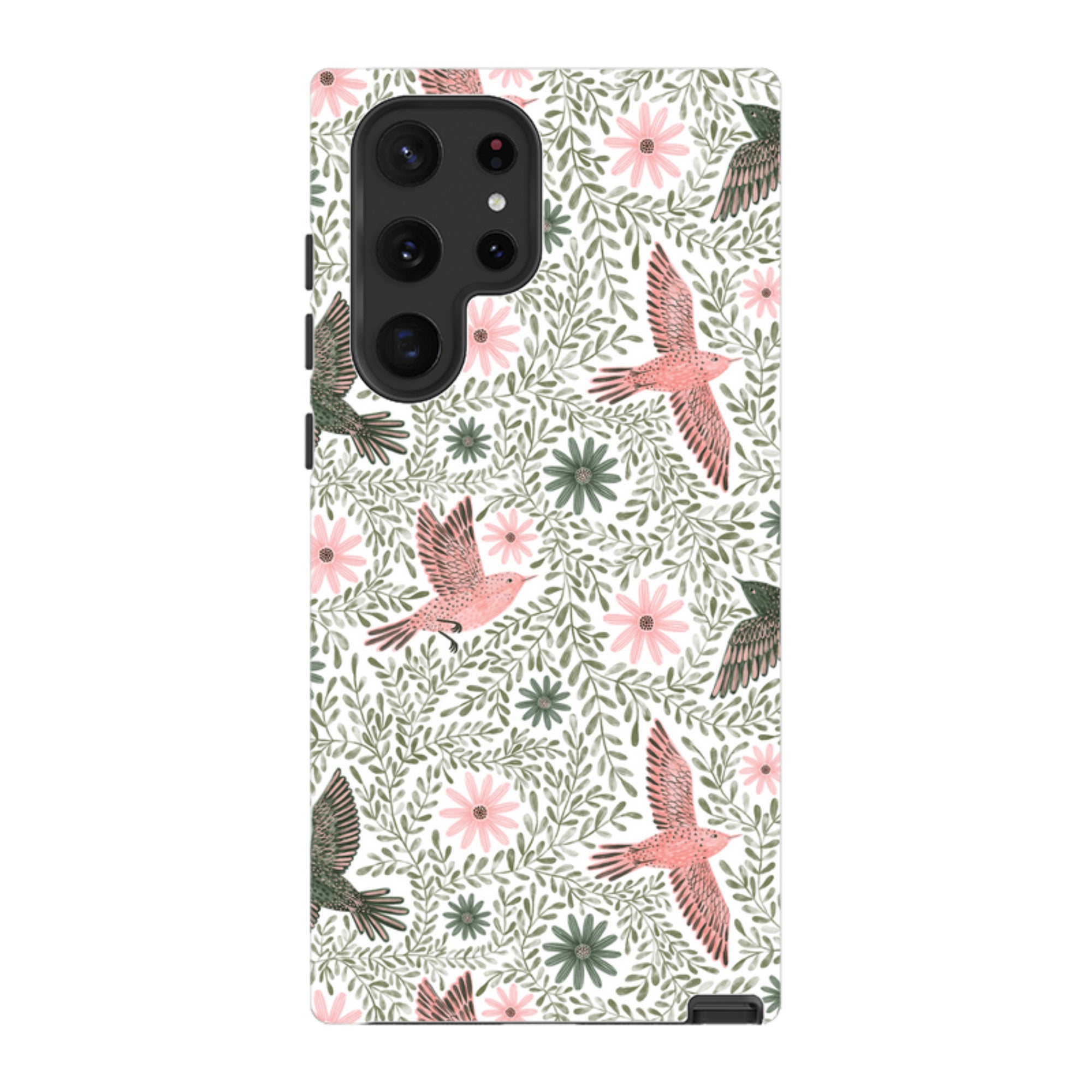 Samsung Tough Case - Bird Pattern Green By Lee Foster Wilson
